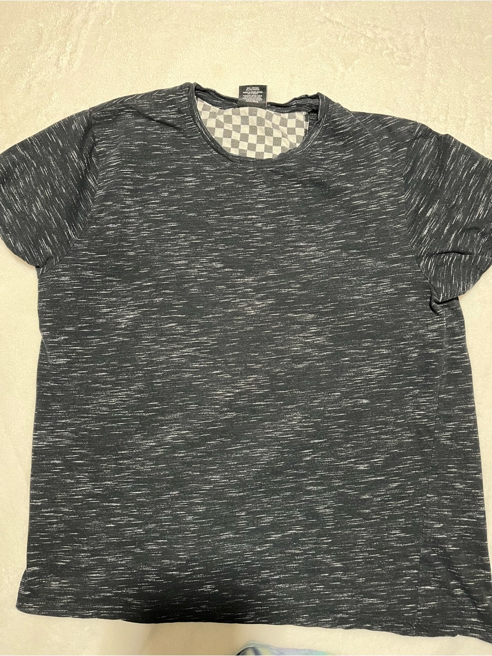 Air walk Men's Heathered Black Crewneck T-Shirt